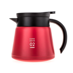 Hario stainless server 600 ml red